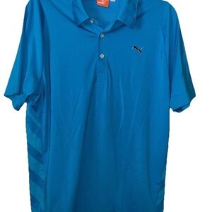 Puma Sport Lifestyle Mens Polo Shirt Size Large Blue